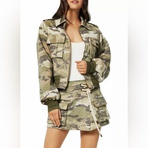 Ramy Brook Olive Camouflage Utility Jacket